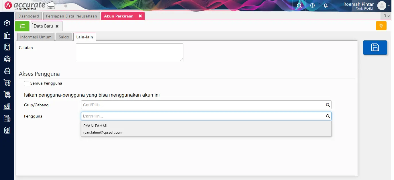 help.accurate.id Membuat dan Mengelola Akun Perkiraan 04